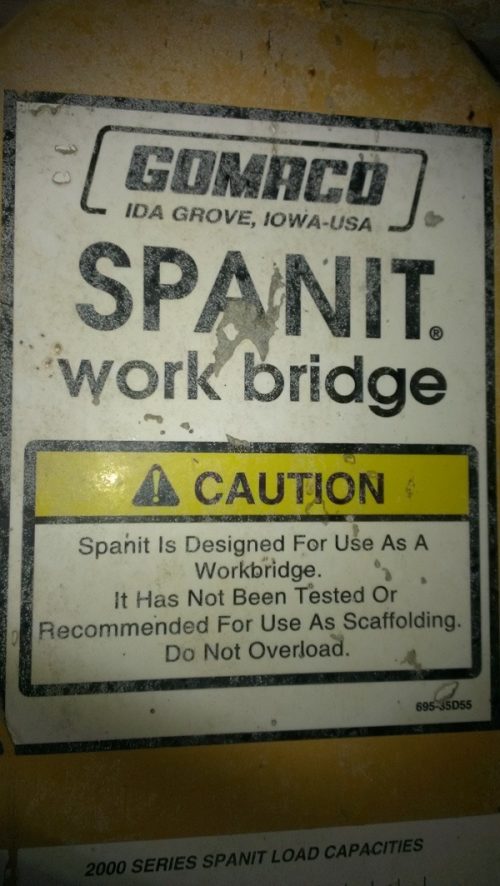 Gomaco Series 2000 Spanit Work Bridge